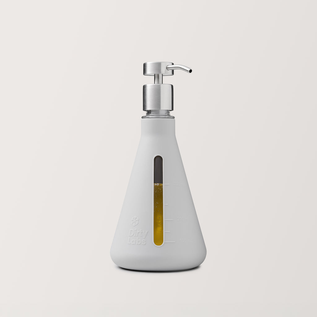 Reusable Erlenmeyer Glass Dispenser + Pump | Dirty Labs Reusable Erlenmeyer Glass Dispenser + Pump | Dirty Labs