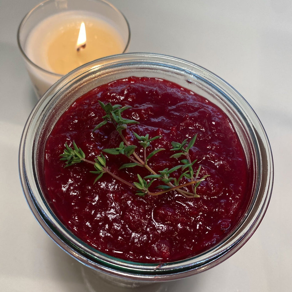 Fermented Cranberry Sauce w/ Cointreau, Rosemary & Maple